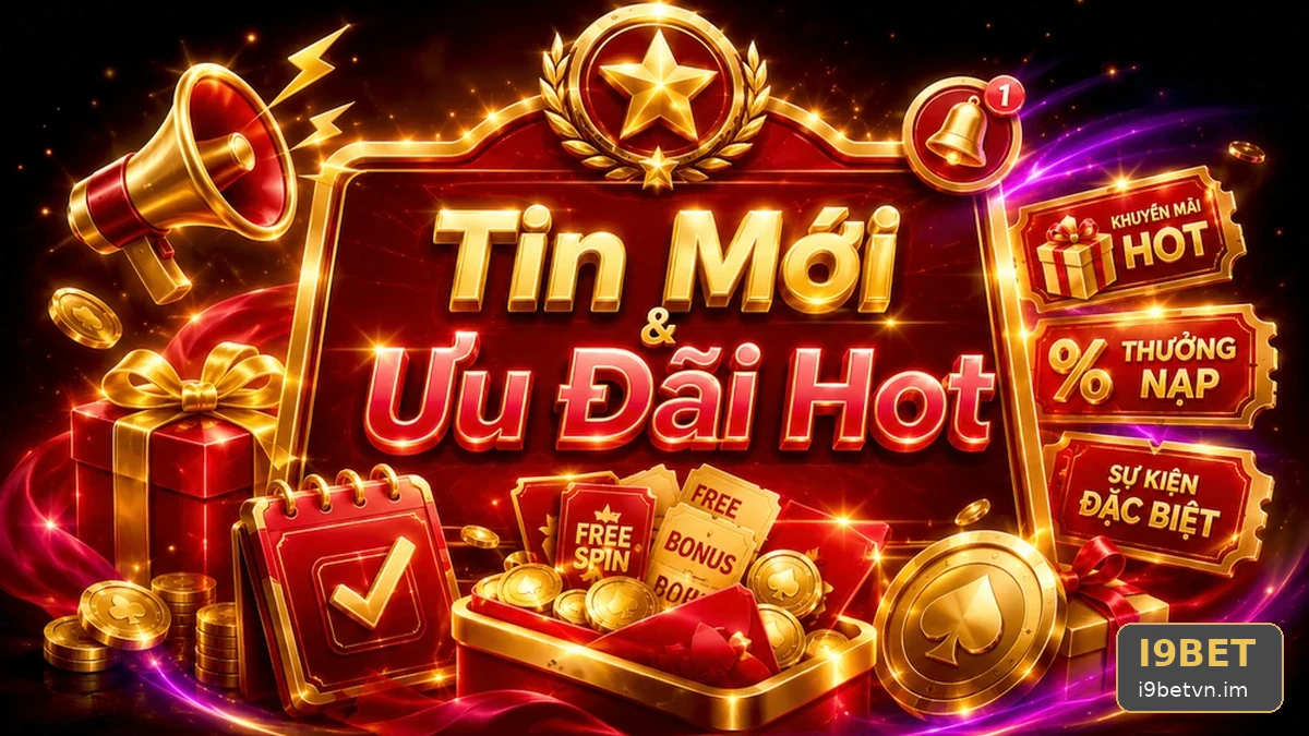 Nhầm nhãn tin mới với điều kiện nhận thưởng khi xem khuyến mãi I9BET